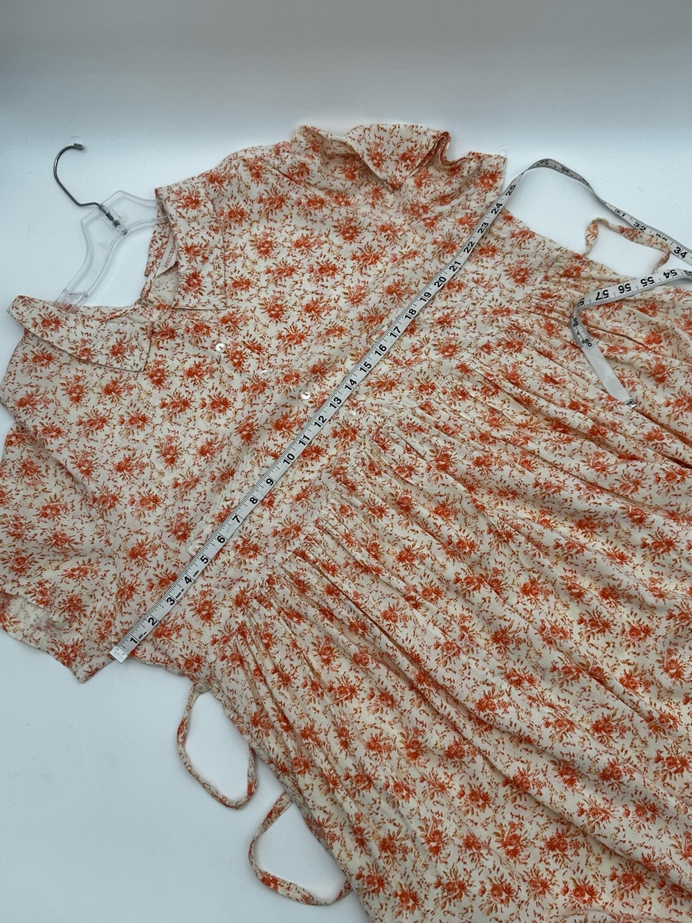 April Cornell Peach Floral Print Vintage Prairie look Dress size XXL - Picture 7 of 11